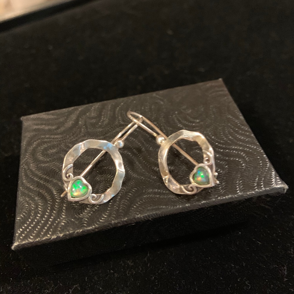 Sterling Silver with Faux Opal